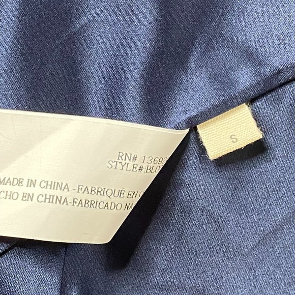 Capulet Navy Blue Satin Boyfriend Blazer NWT Sz M - Picture 9 of 12